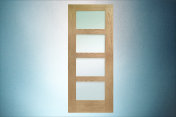 Oak Shaker Door with Clear Glass